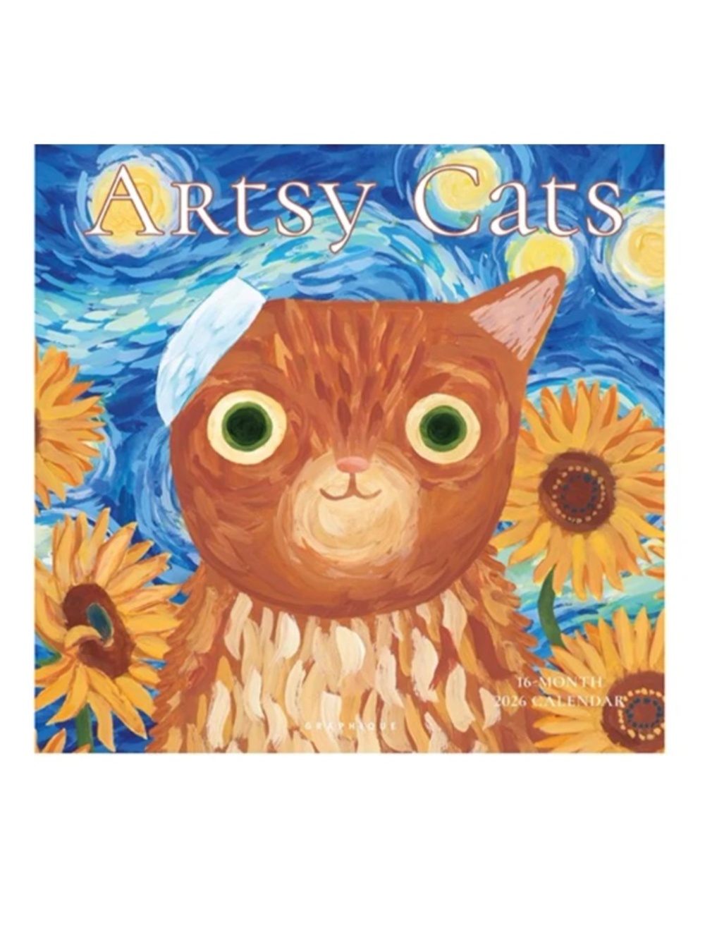 Artsy Cats - 2026 Wall Calendar - 12” x 12”
